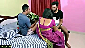 A Desi Indian woman has a passionate adulterous night with her husbands friend