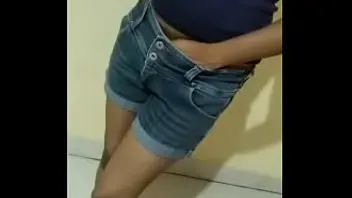 Fuckable Indian housewife flaunts her ass in tight sexy hot pants