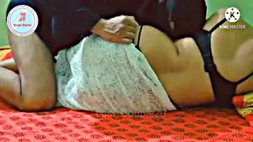 Indian housewife Divya Divine seduces in white saree gets brutally screwed