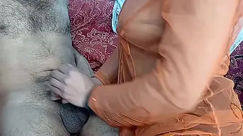 A Muslim wife receives intense vaginal and handjob pleasure during a passionate sexual encounter