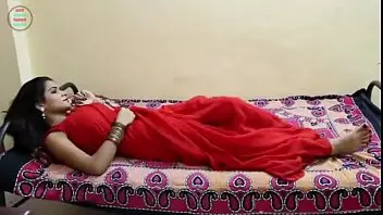 Indian auntys red sari wearing horny escapades involving explicit vaginal and anal penetration