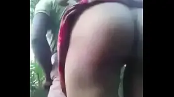 Fucking Bihari chick gets her ass licked by multiple dudes in the garden